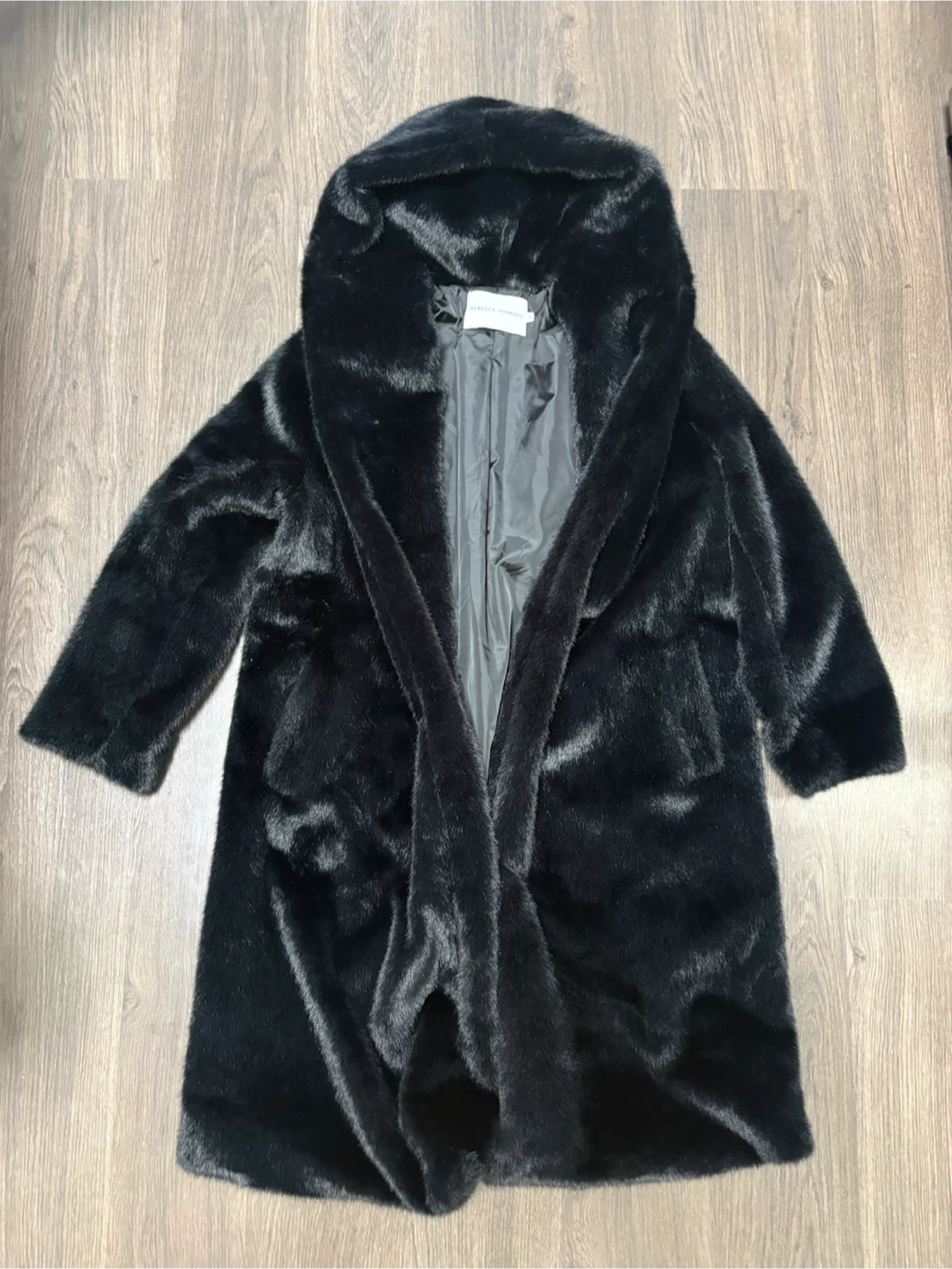 Rebecca Minkoff Black Faux Fur Coat