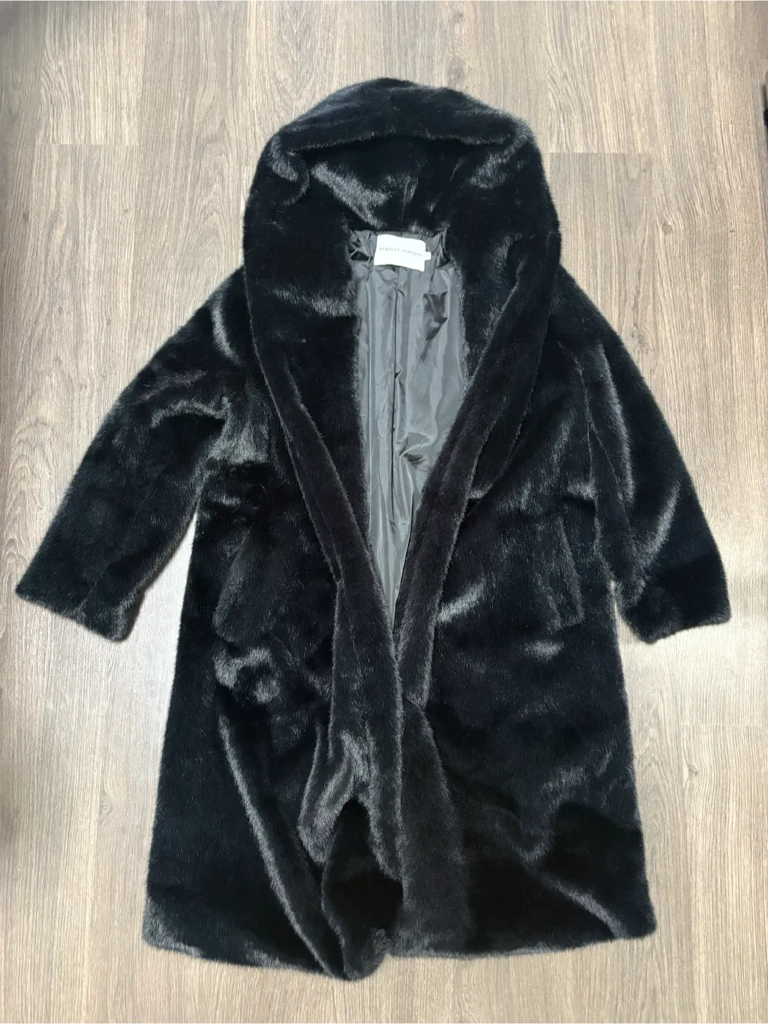 Rebecca Minkoff Black Faux Fur Coat