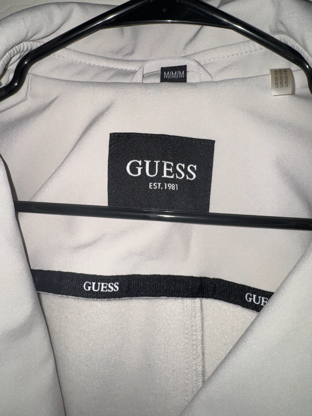 GUESS women’s double breasted pea coat | Light Gray | M