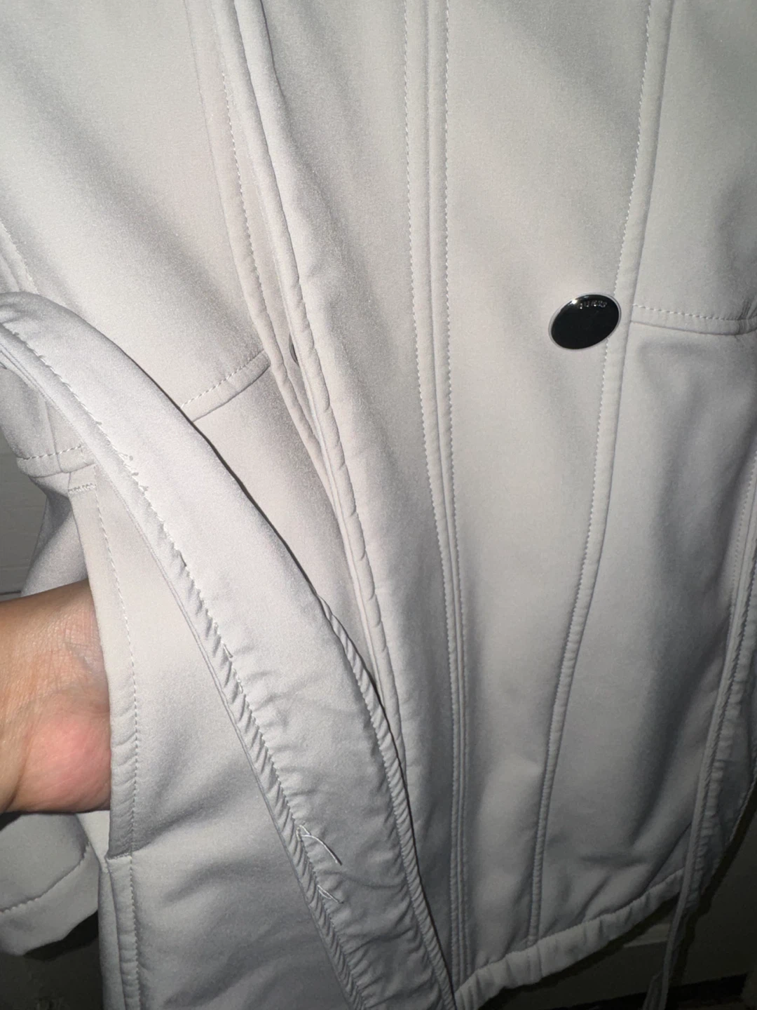 GUESS women’s double breasted pea coat | Light Gray | M - photo 4