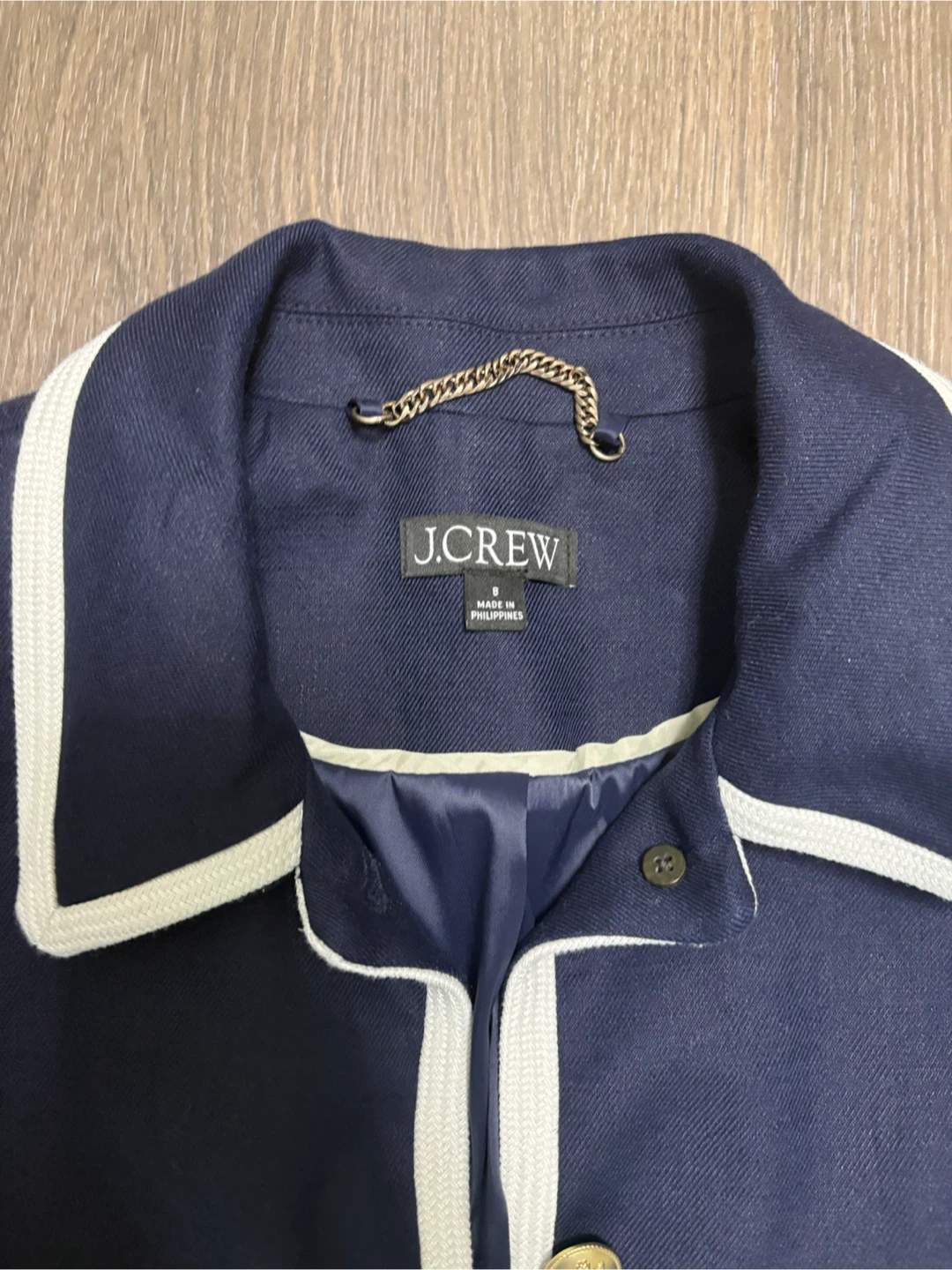 J. Crew Navy Blazer with White Trim - photo 2