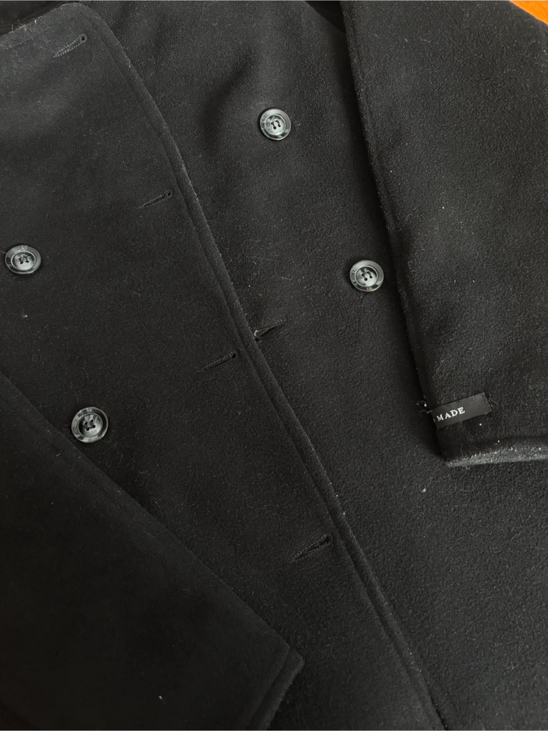 KOREAN Black Double-Breasted Wool Coat - photo 2