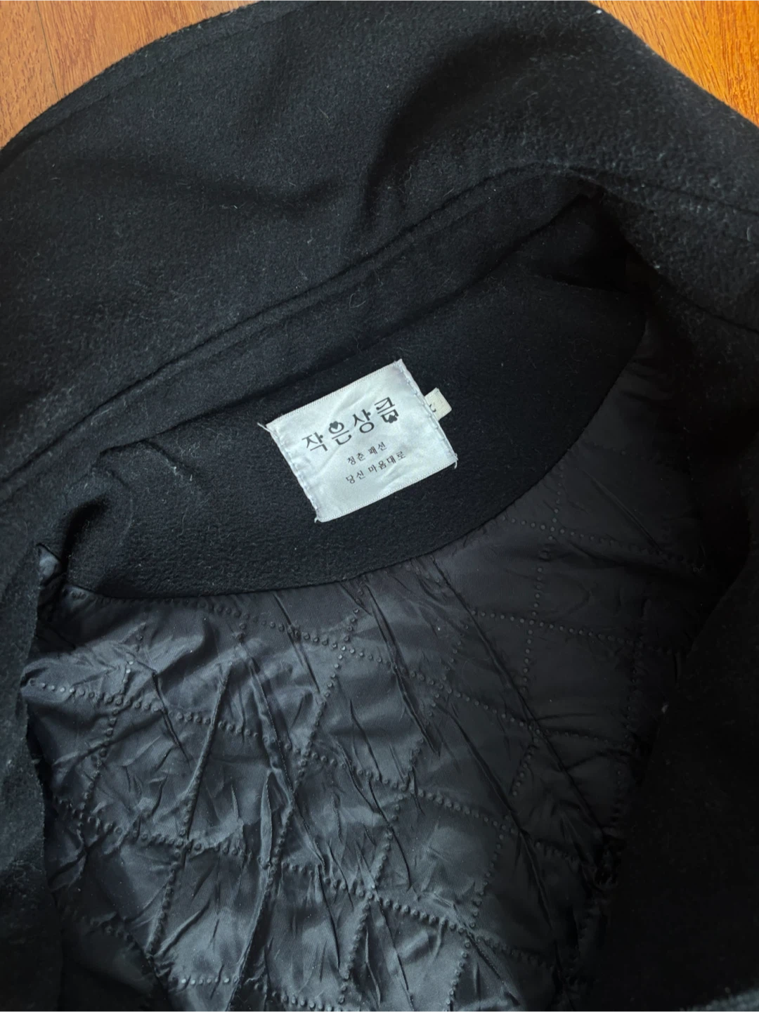 KOREAN Black Double-Breasted Wool Coat - photo 3