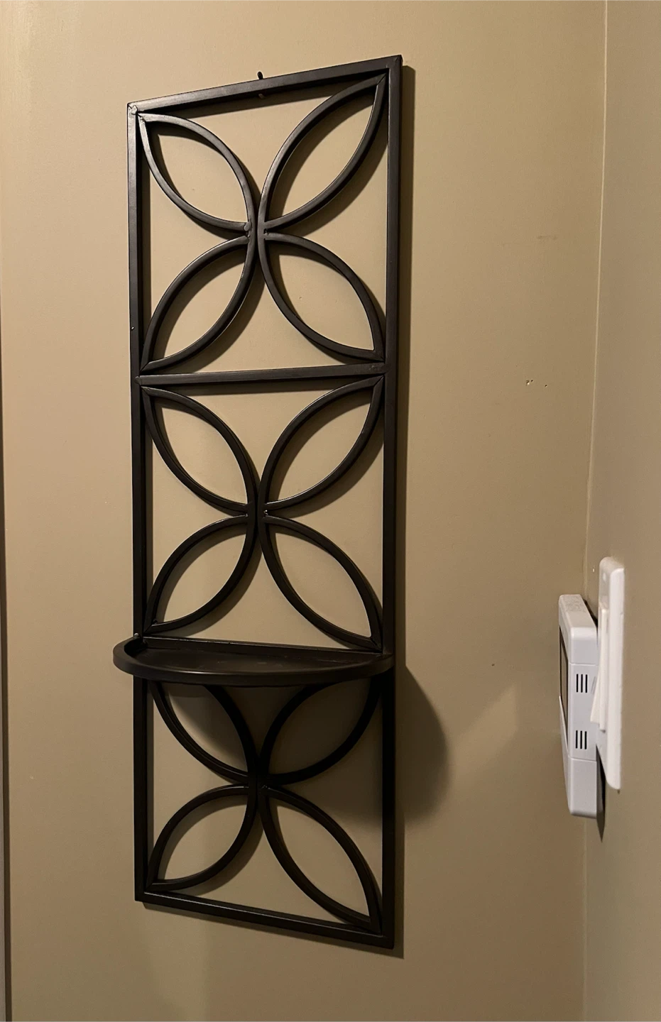 Decorative Black Metal Geometric Wall Shelf
