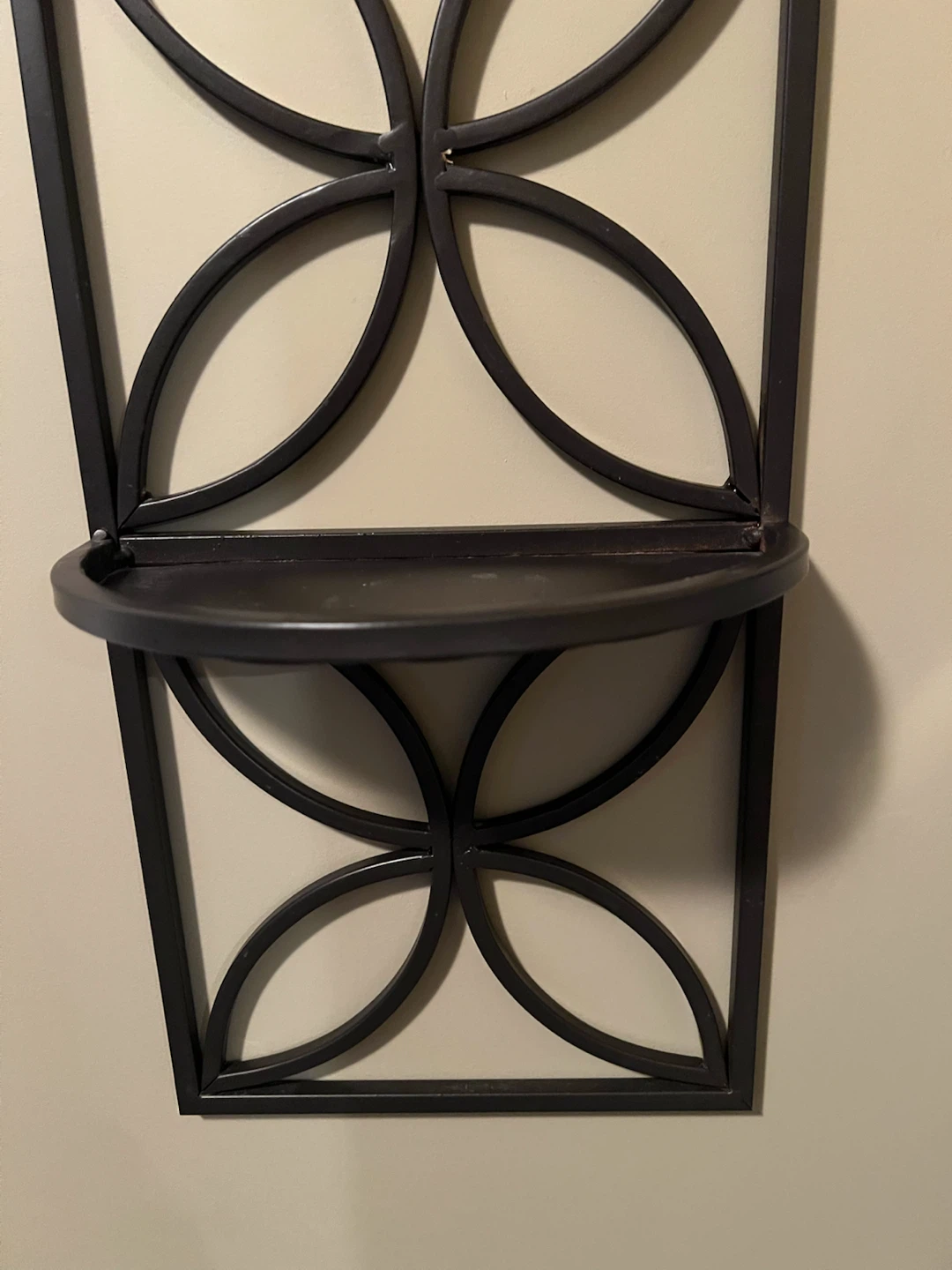 Decorative Black Metal Geometric Wall Shelf - photo 3