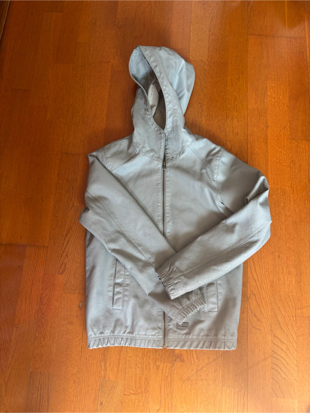 Fashion Leather Hooded Jacket