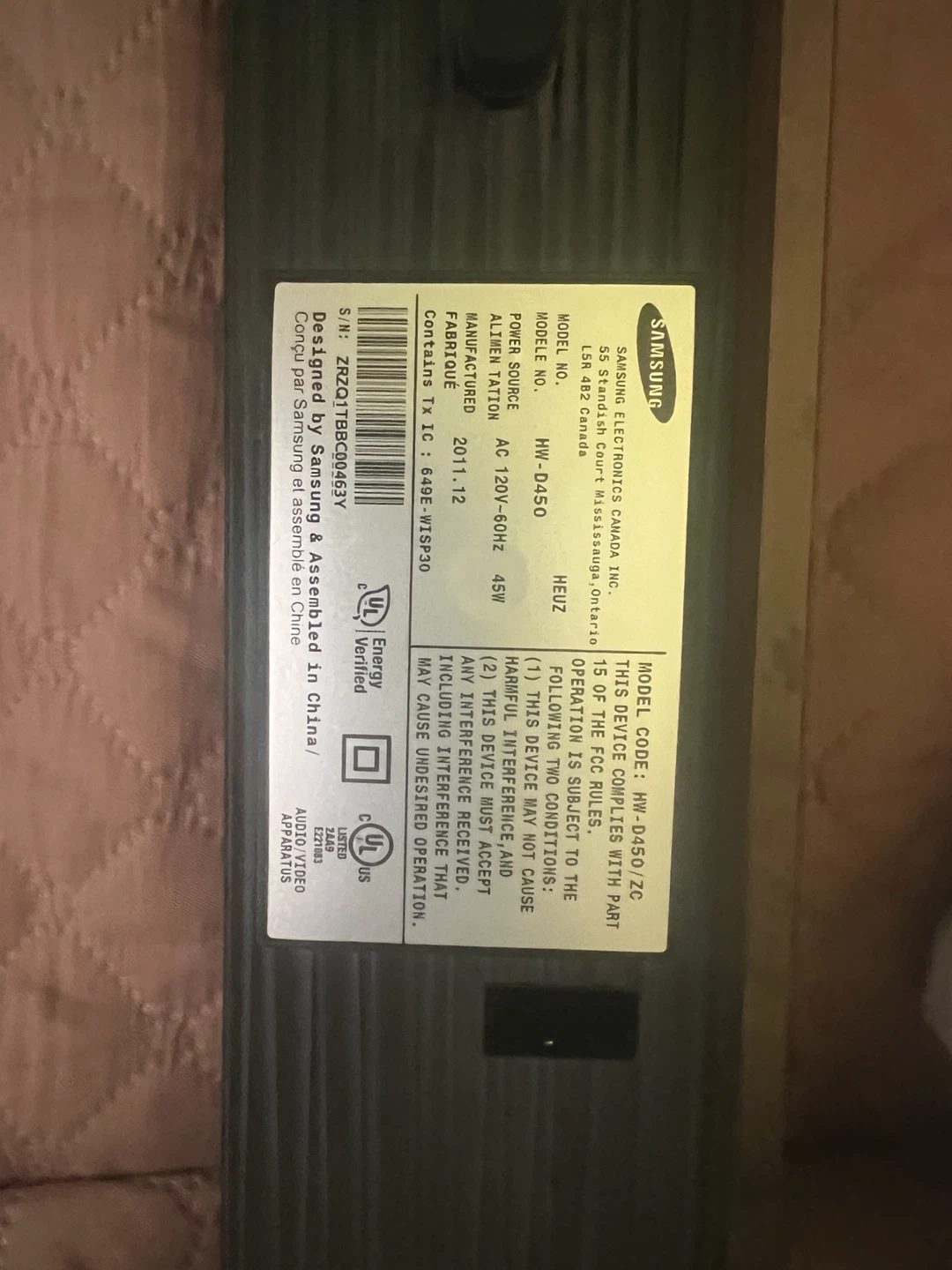 Samsung HW-D450 Crystal Surround Air Track Soundbar - photo 5