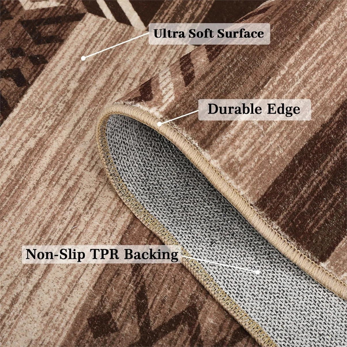 Brown Geometric Area Rug - photo 2