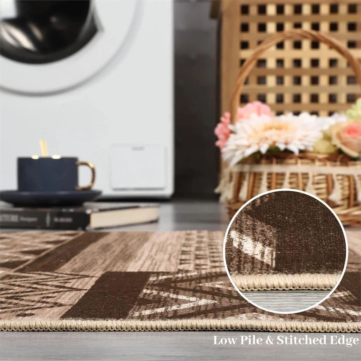 Brown Geometric Area Rug - photo 4