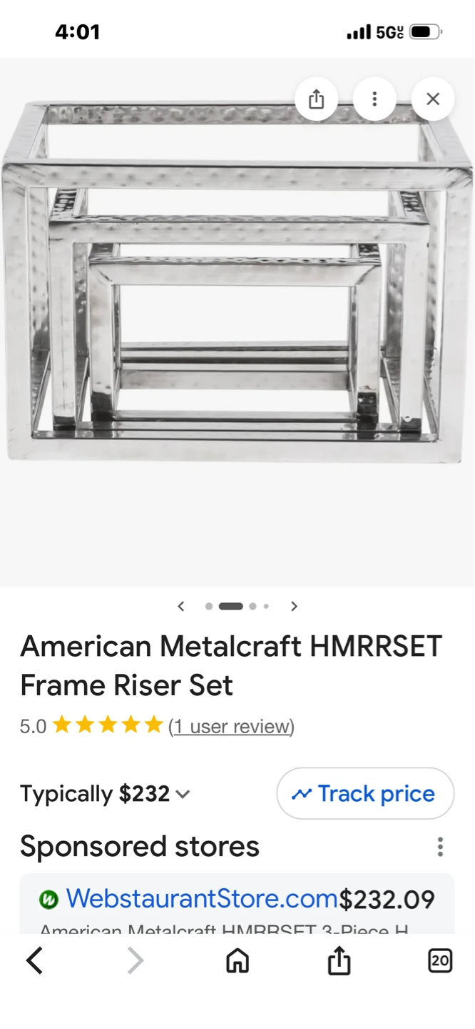 American Metalcraft HMRRSET Frame Riser Set
