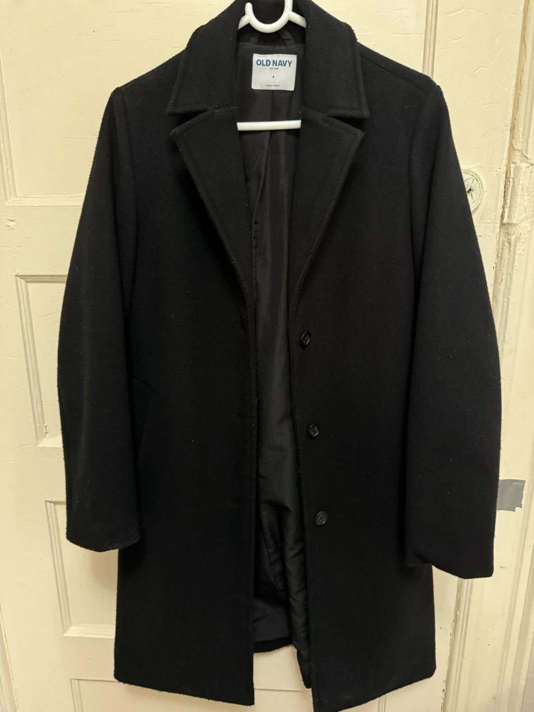 Old Navy Black Wool Blend Peacoat