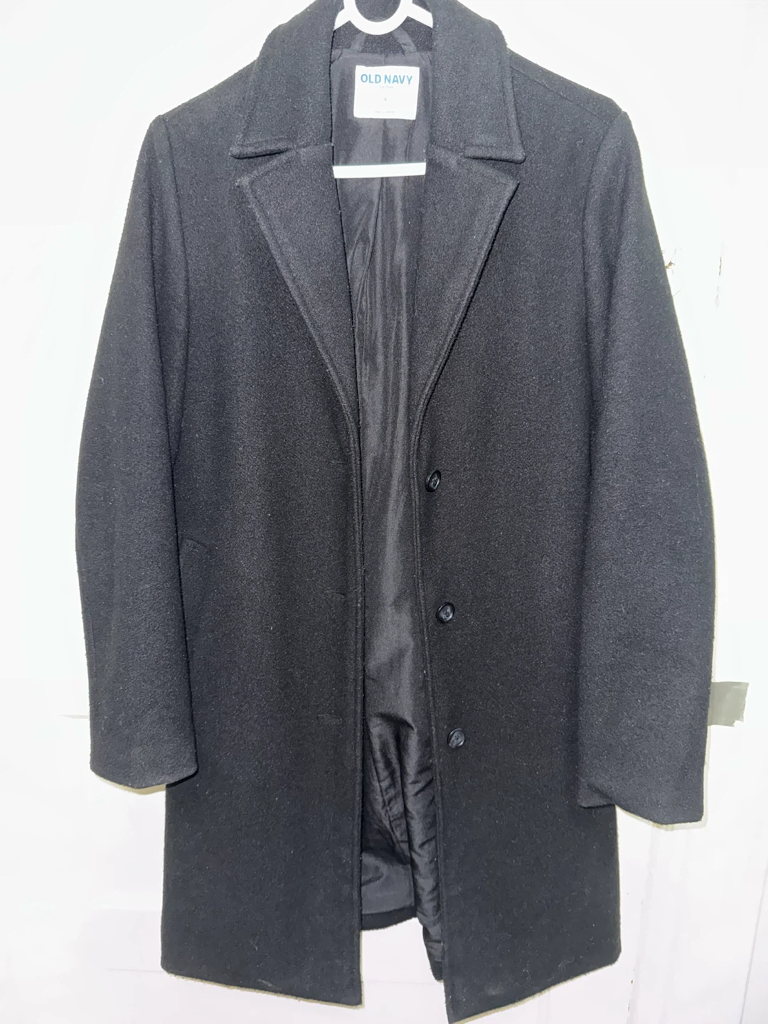 Old Navy Black Wool Blend Peacoat - photo 2