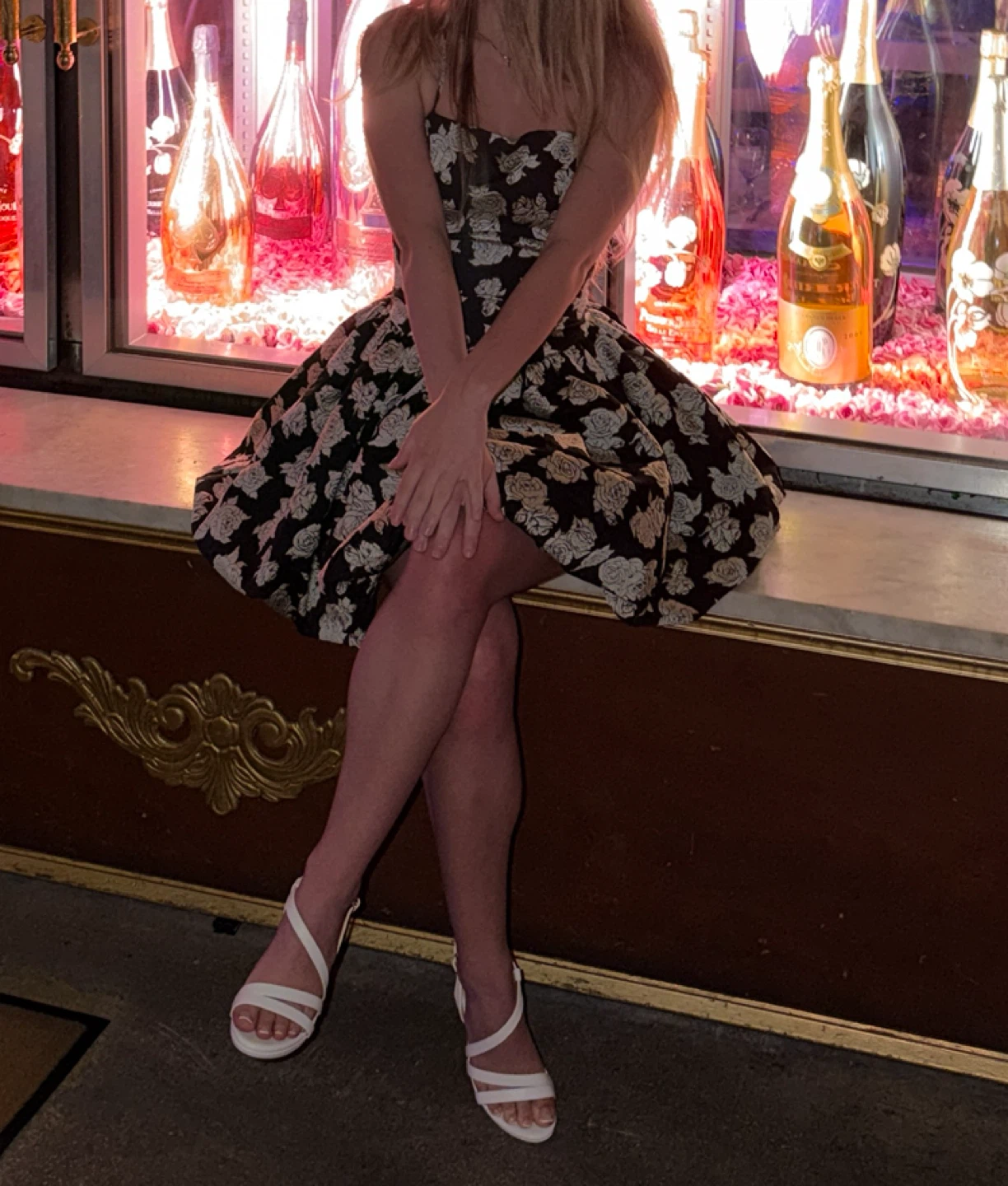 Black & White Floral Mini Dress