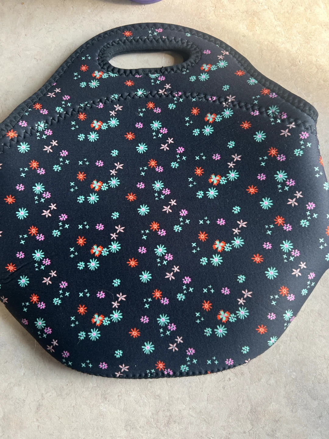 Neoprene Lunch Bag with Floral Print