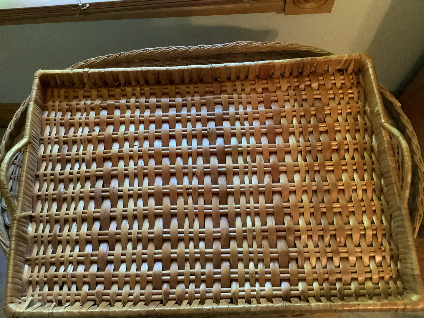 Vintage Wicker Serving Tray 🐞 - photo 4
