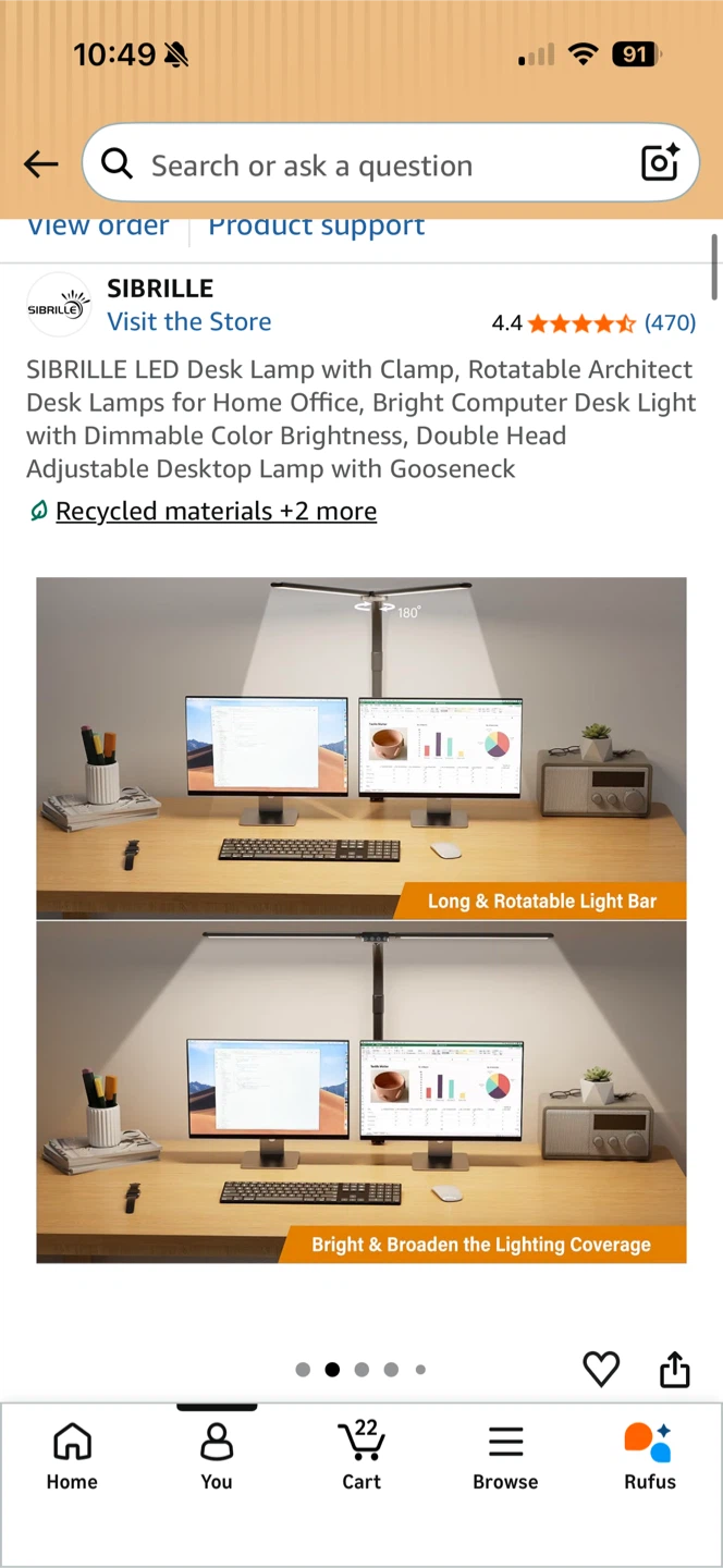 SIBRILLE LED Desk Lamp with Clamp - photo 4