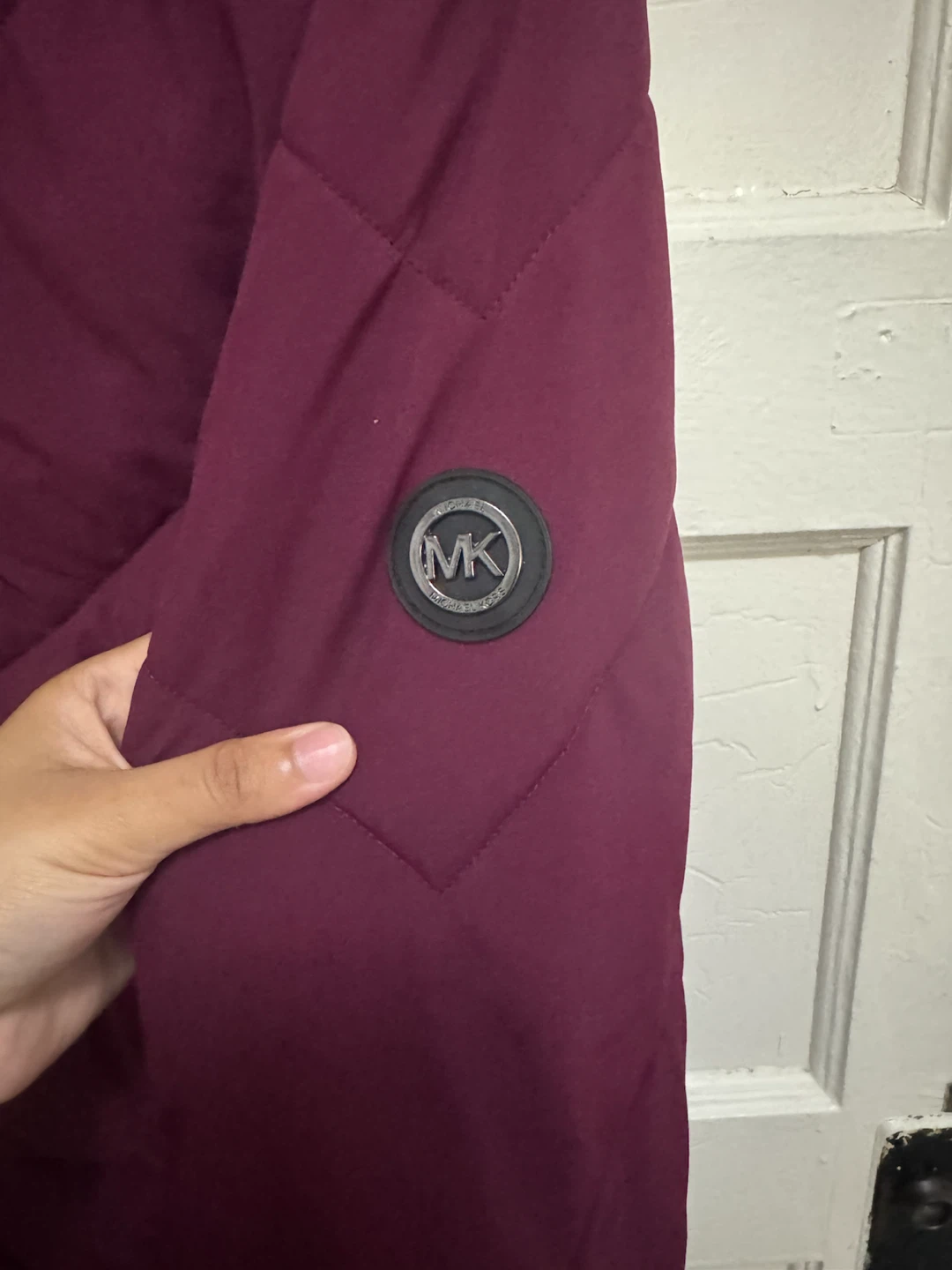 Michael Kors Puffer belted Jacket Burgundy Size L - photo 3