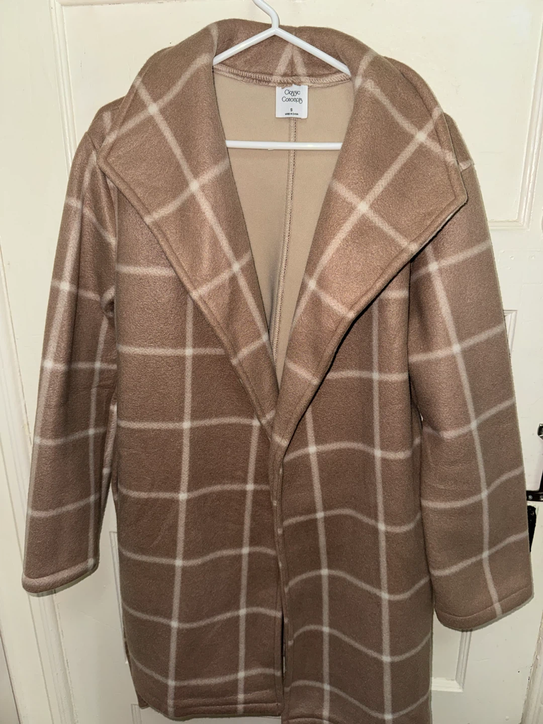 Cuyana Concepts Plaid Belted Coat