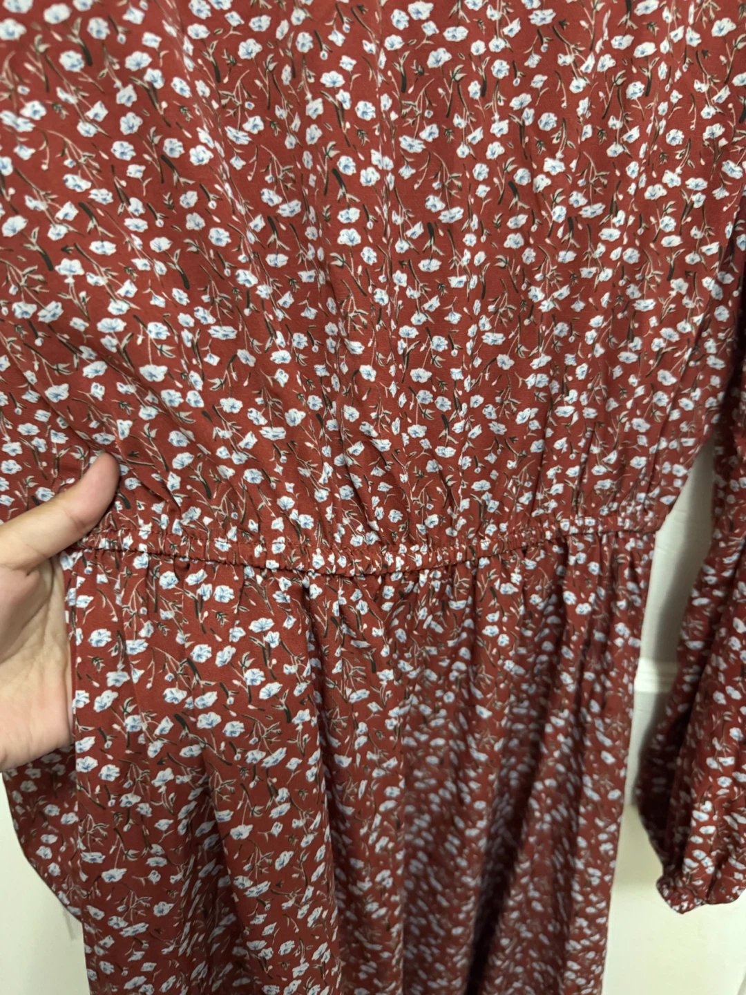 Women's Floral Print Long Sleeve Dress - photo 3