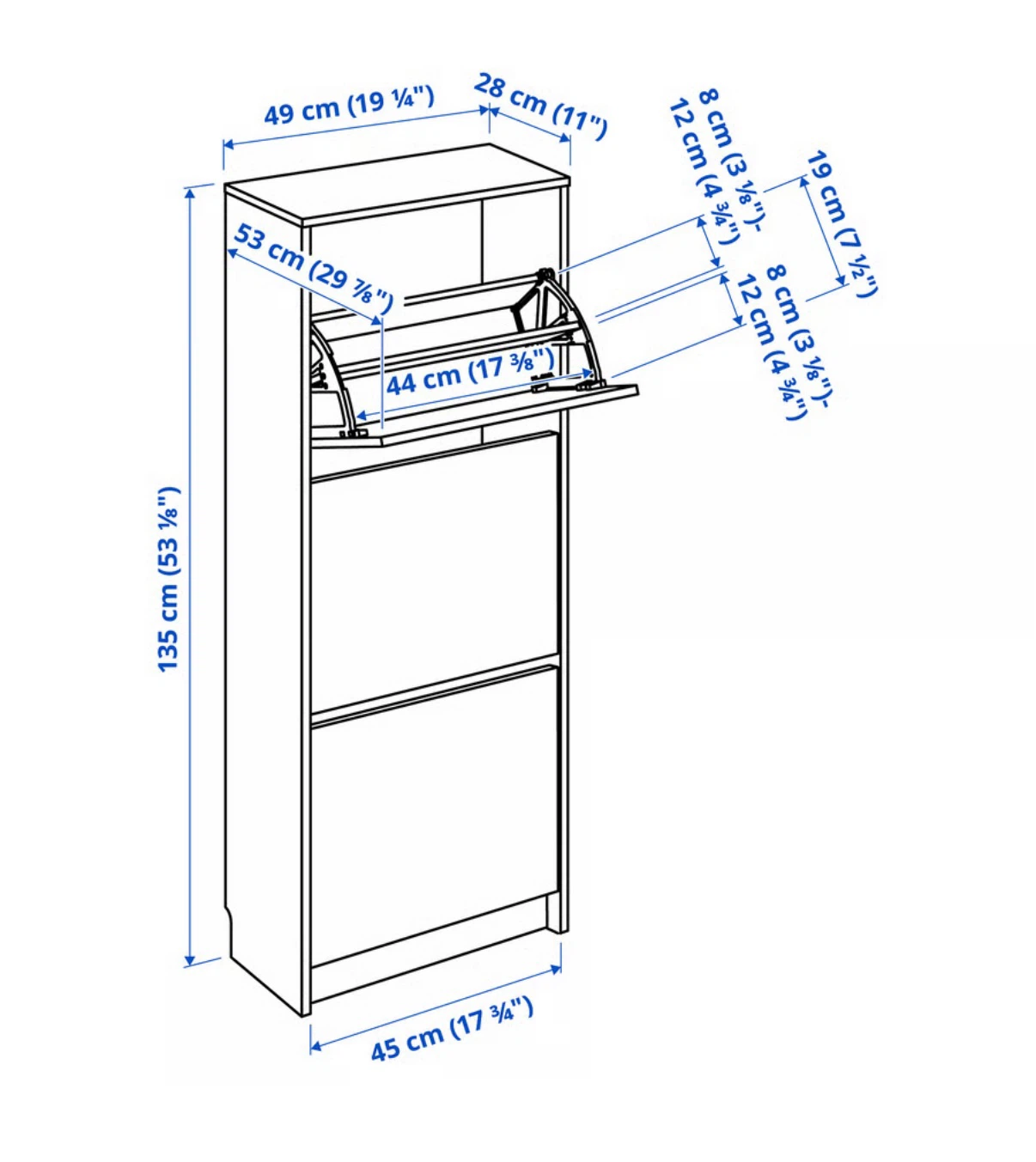 IKEA BISSA Shoe Cabinet - photo 3