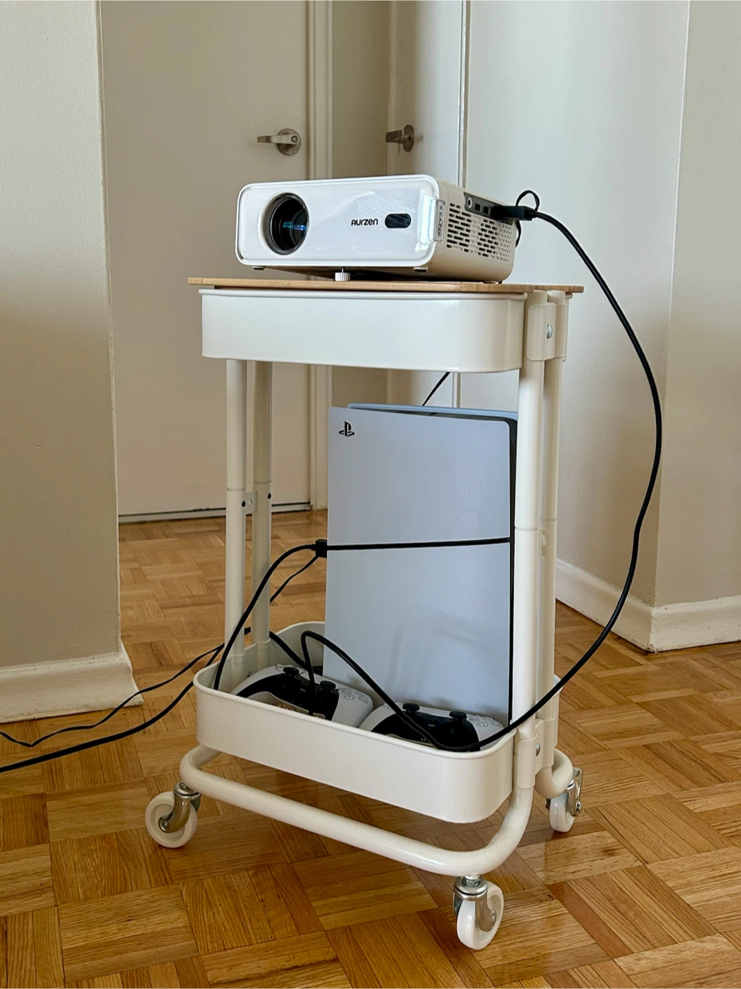IKEA Raskog Rolling Cart White with a lid