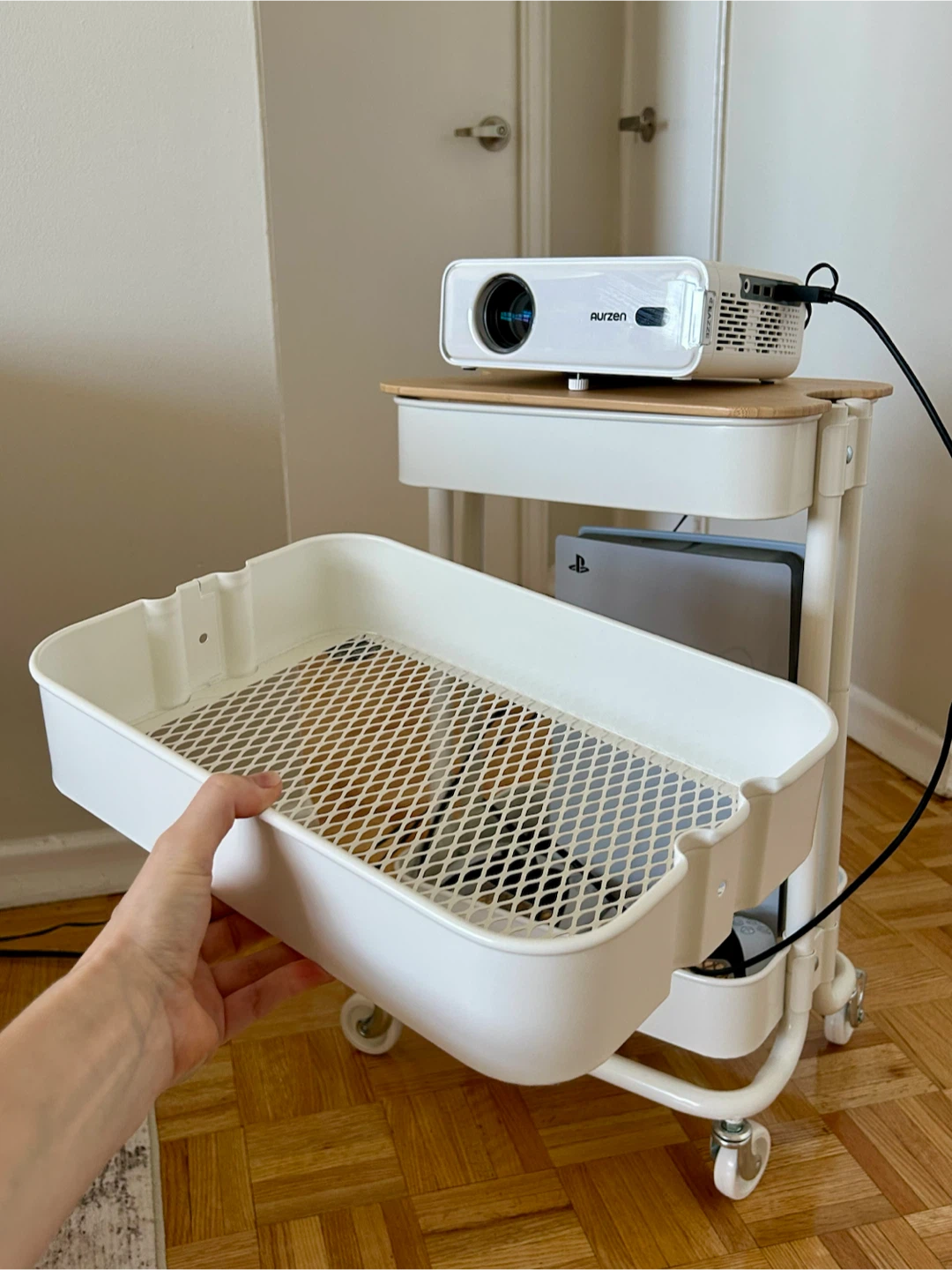IKEA Raskog Rolling Cart White with a lid - photo 2
