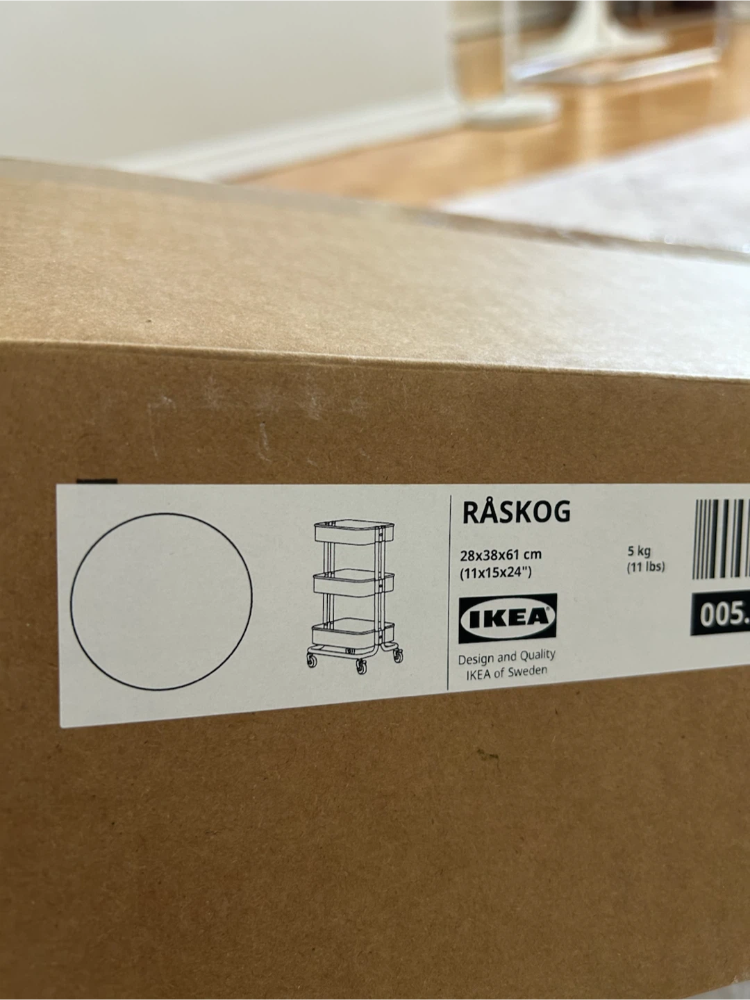 IKEA Raskog Rolling Cart White with a lid - photo 4
