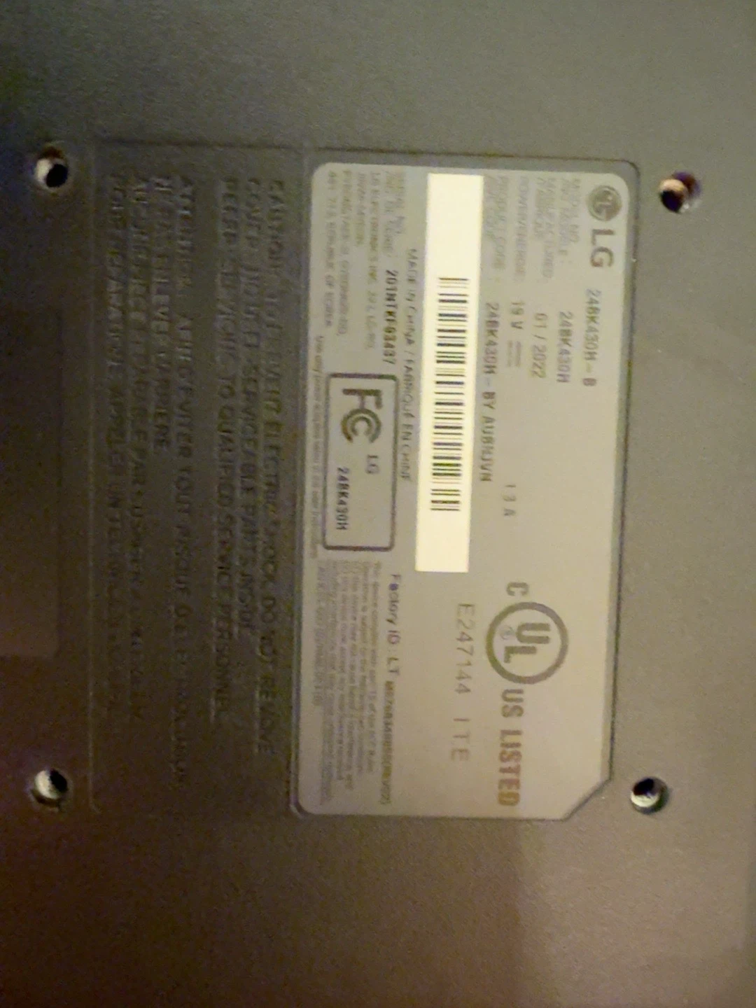LG 24” IPS Full HD Monitor - photo 3