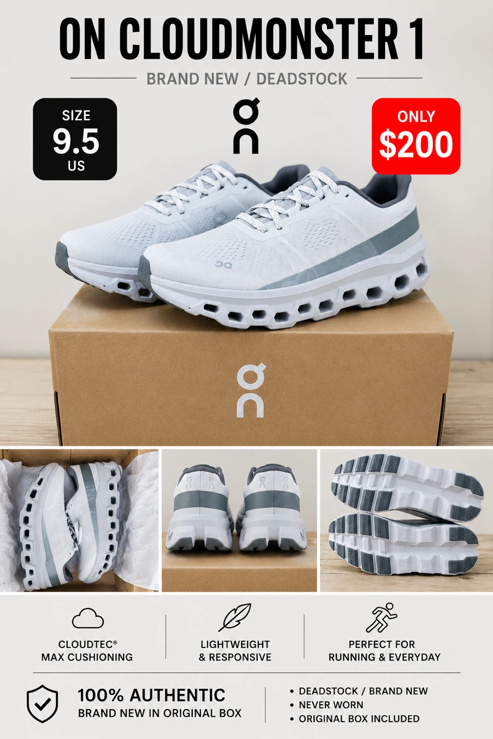 ON Cloudmonster 1 Running Shoes