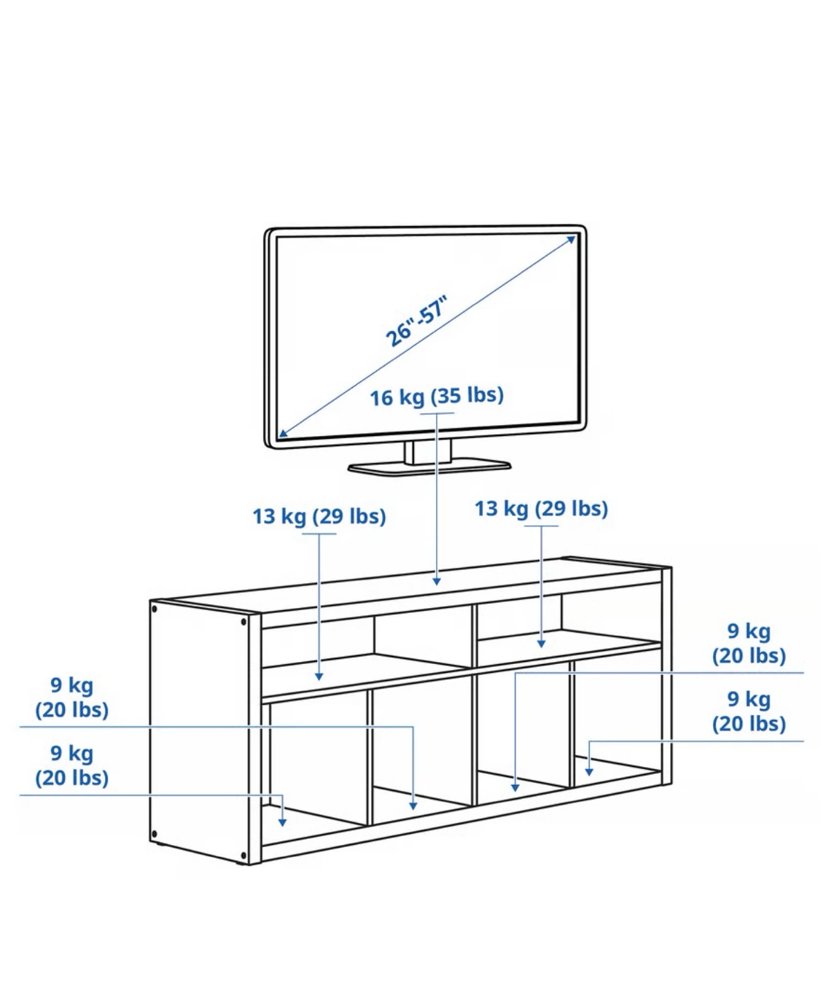 IKEA KALLAX TV Bench - photo 4