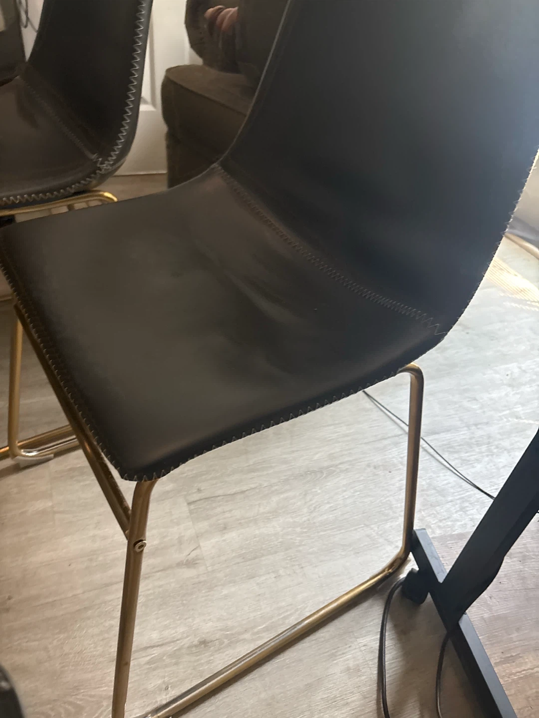 2 Petra vegan leather side chairs - photo 4