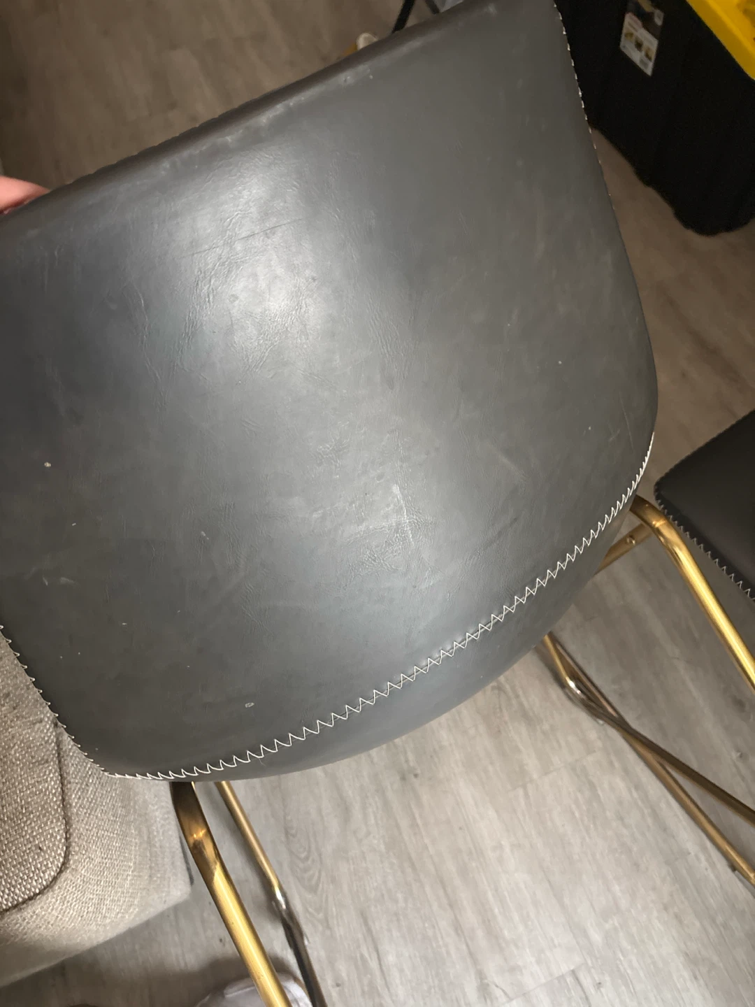 2 Petra vegan leather side chairs - photo 5