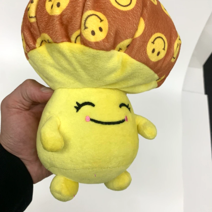 Smiley Face Mushroom Plush Toy Soft Stuffed Pillow Cute Decor - photo 5