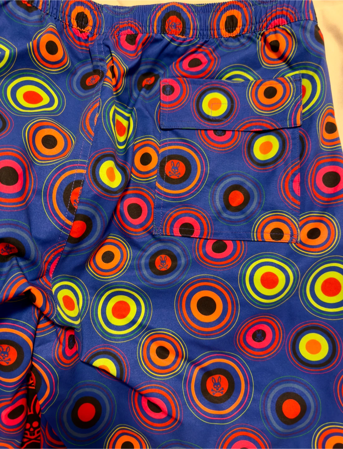 Psycho Bunny Swim Trunks - Blue Circles / Bunny Skulls - photo 4