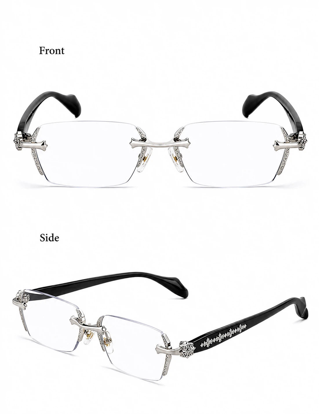 Sophisticated Blue Rimless Sunglasses - photo 2