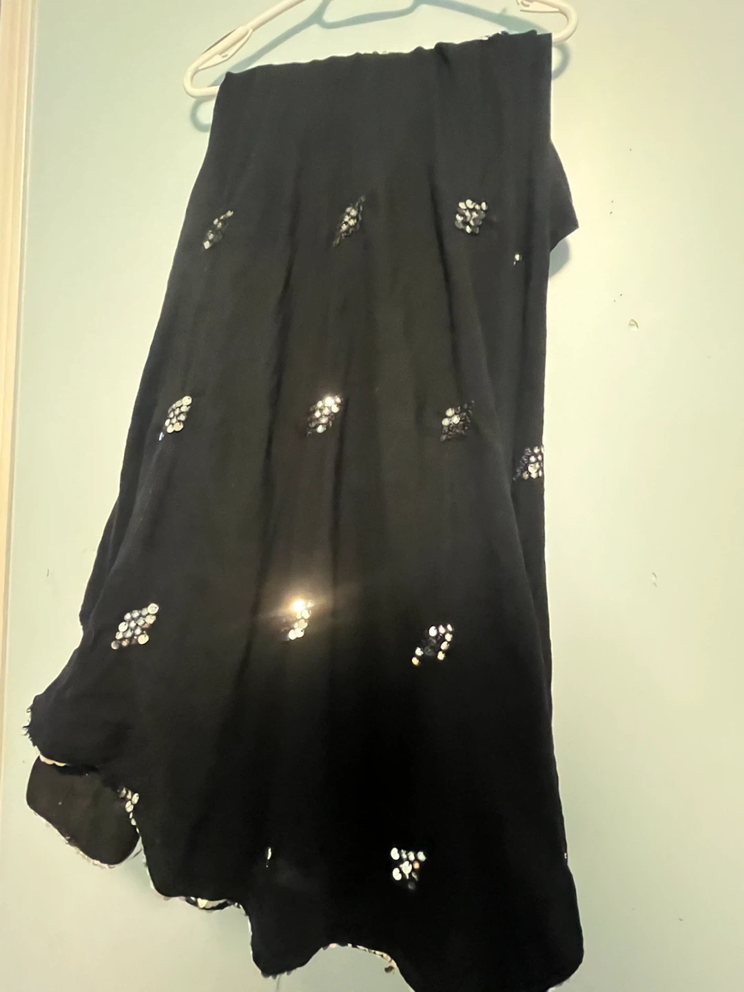 Black Embroidered Dupatta Scarf