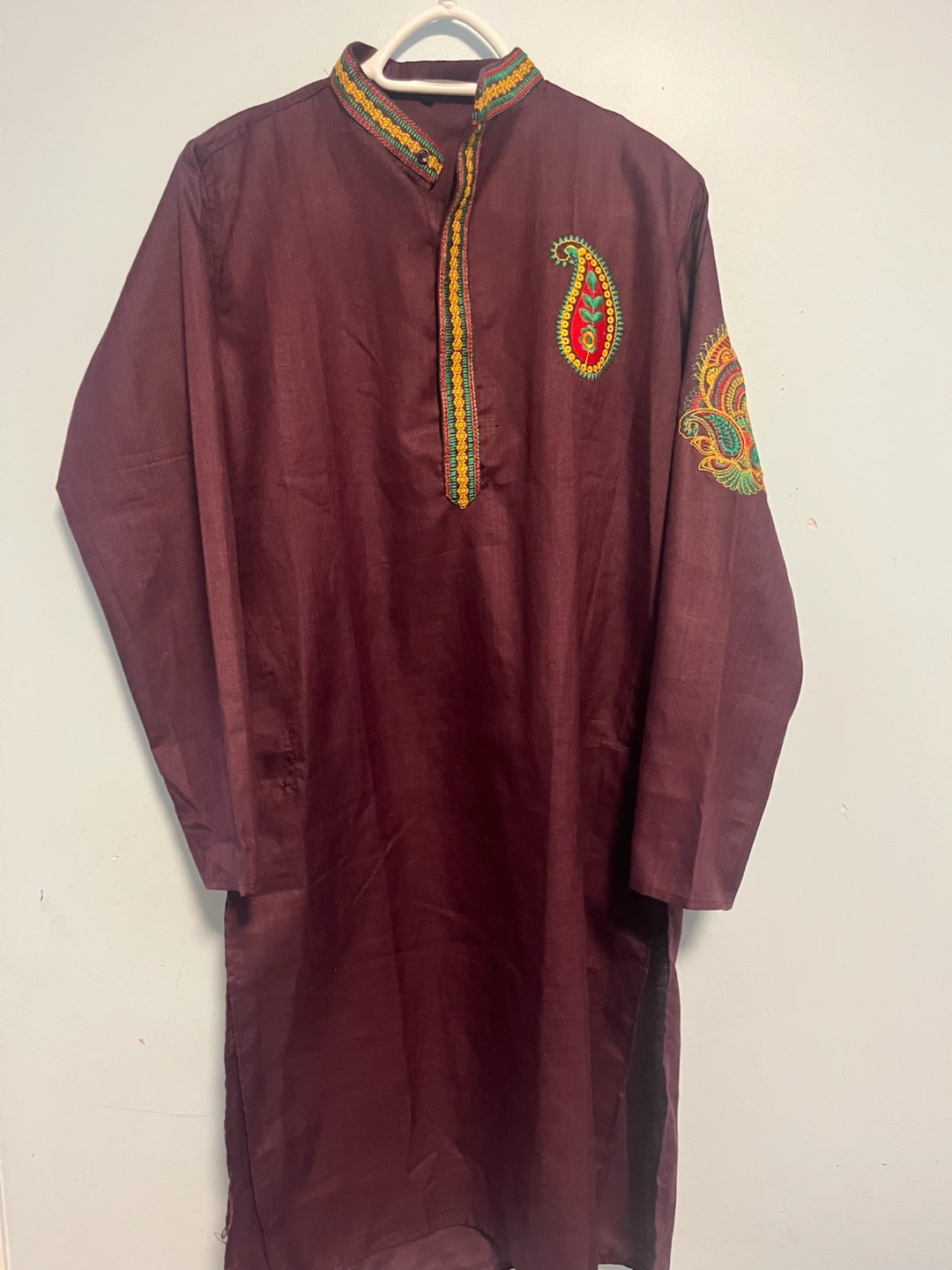 Maroon Kurta with Embroidery