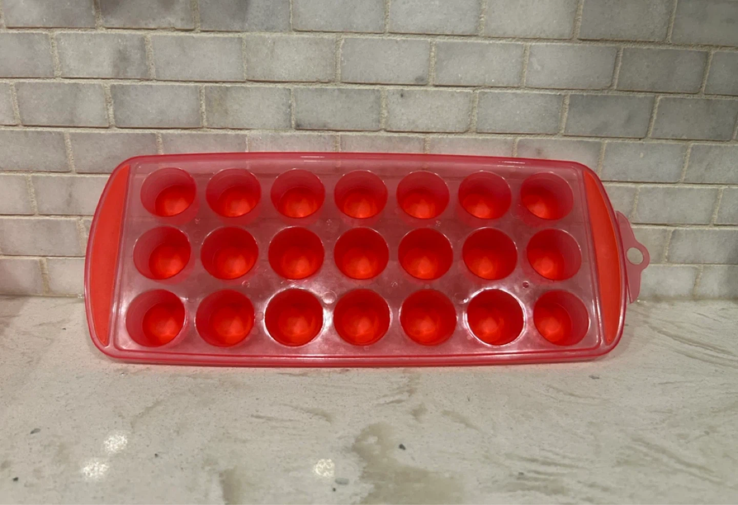 Coral Round Ice Cube Tray with Lid - photo 2