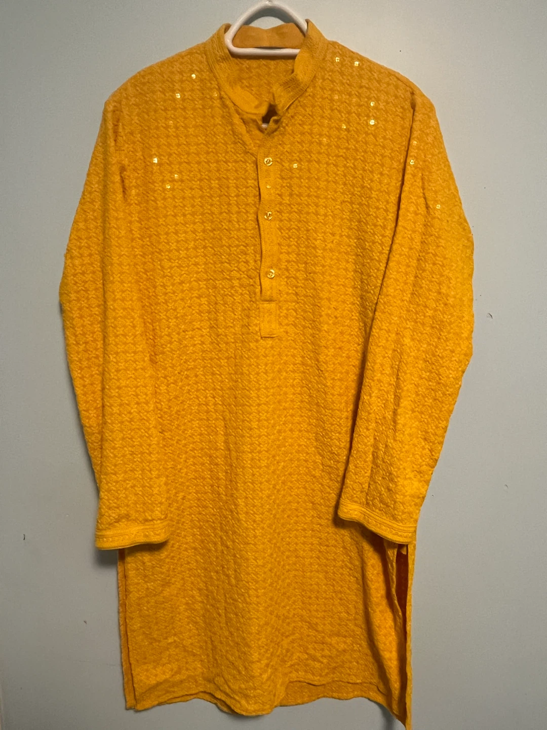 Yellow Kurta with Sequins