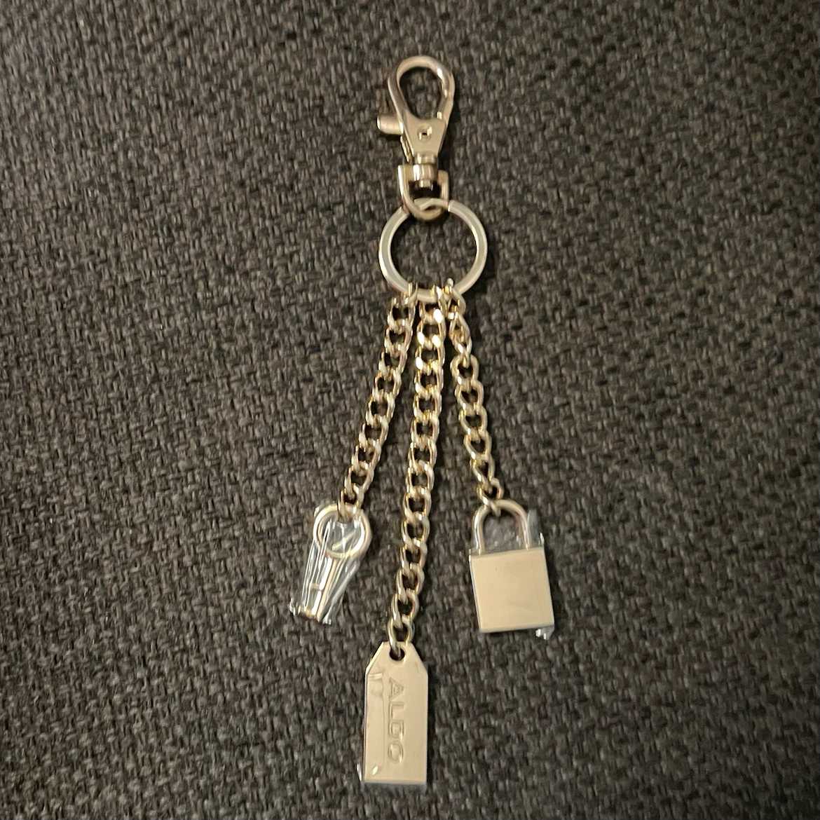 Brand New Bag Charm from ALDO Tote Bag /Aldo gold chain keychain