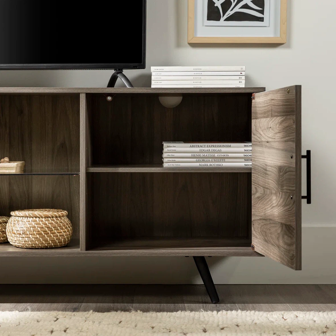TV stand - upto 80” slate grey color - photo 5