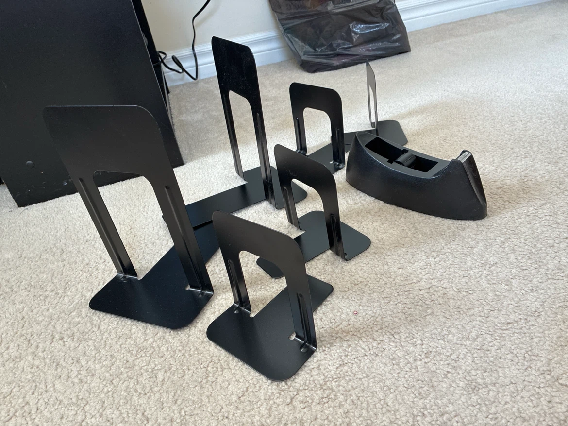 Black Bookends and Tape Dispenser Set - photo 3