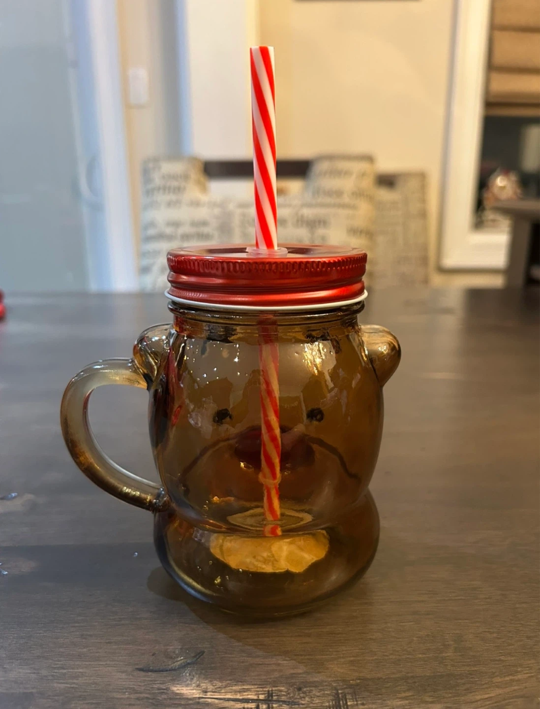 Reindeer Mason Jar Mug with Straw - photo 2