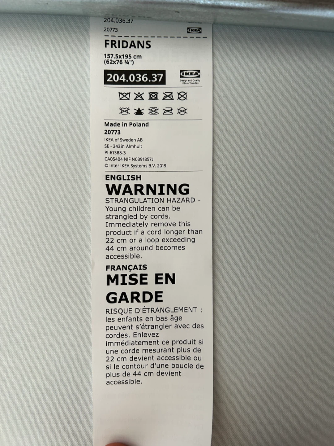 IKEA FRIDANS Blackout Roller Blind 157.5x195 cm - photo 4