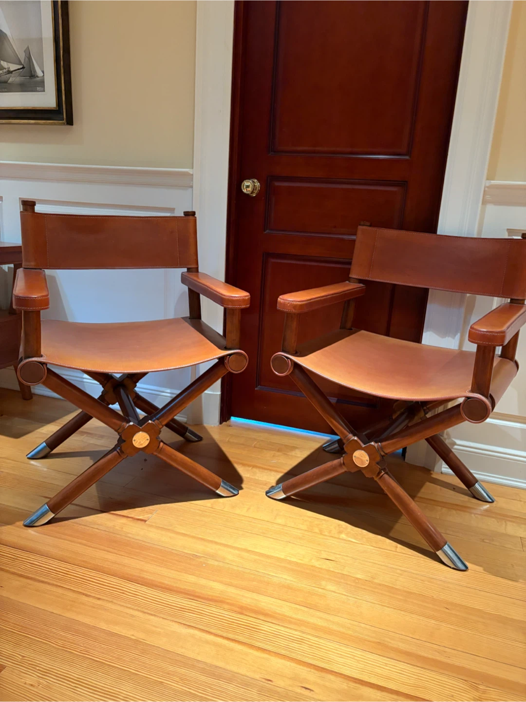 Set of Ralph Lauren Holbrook Leather Director's Chair