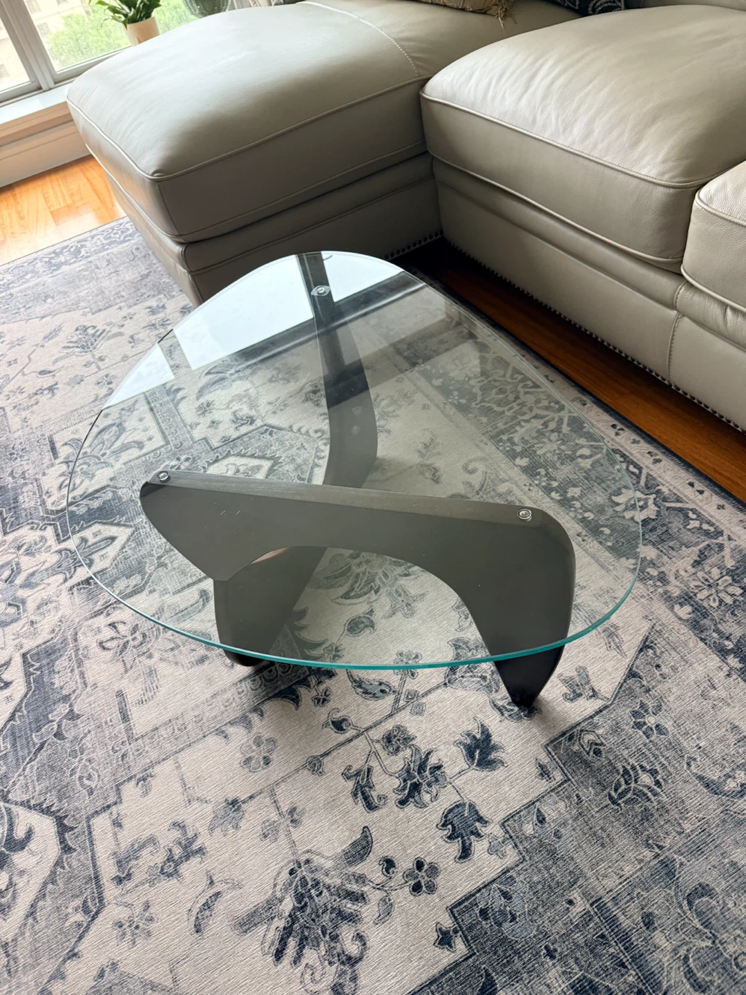 Modern glass coffee table