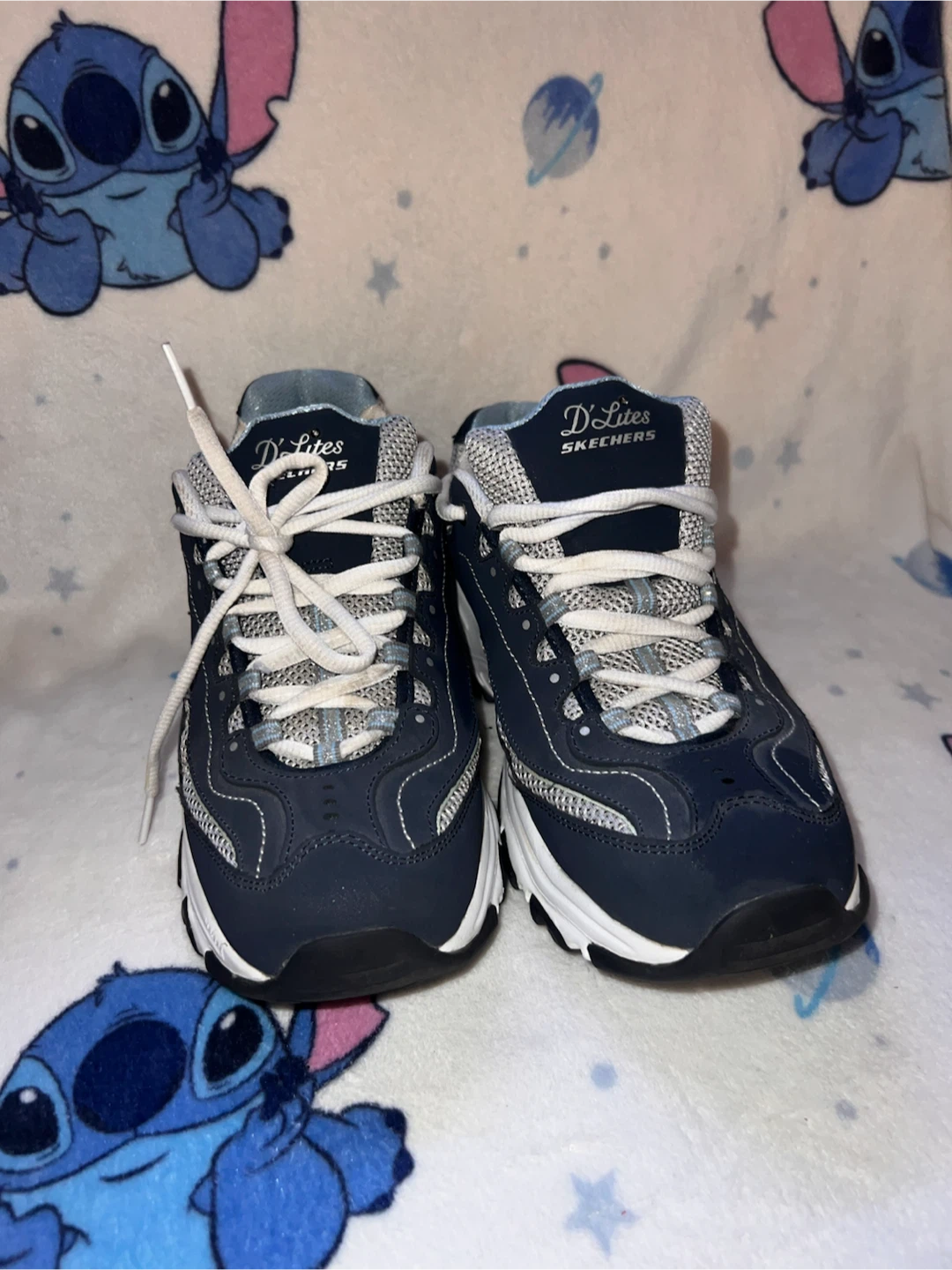 Skechers D'Lites Women's Navy Blue Memory Foam Sneakers