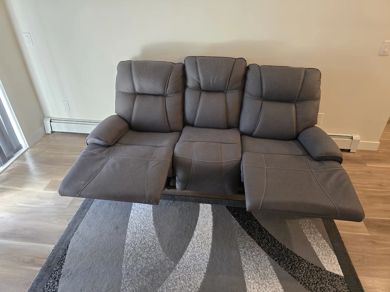 Grey Reclining Sofa Set