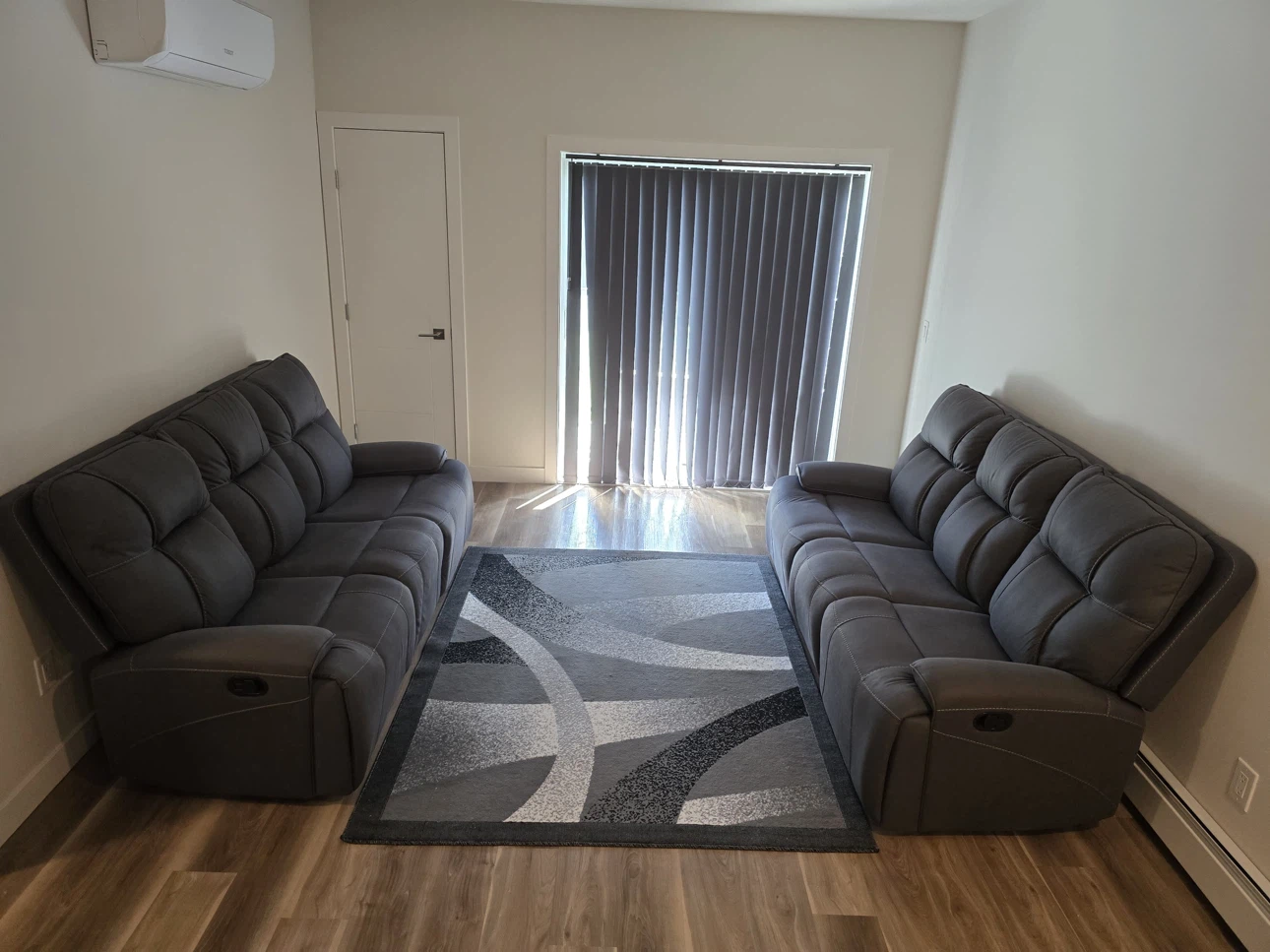 Grey Reclining Sofa Set - photo 2