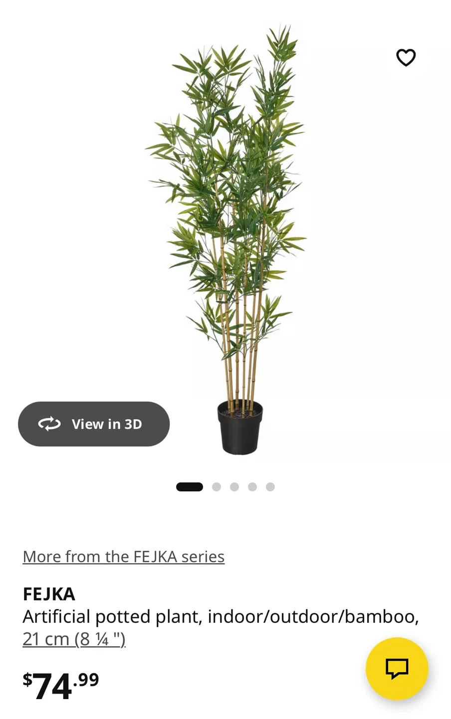 Ikea Artificial Bamboo Plant